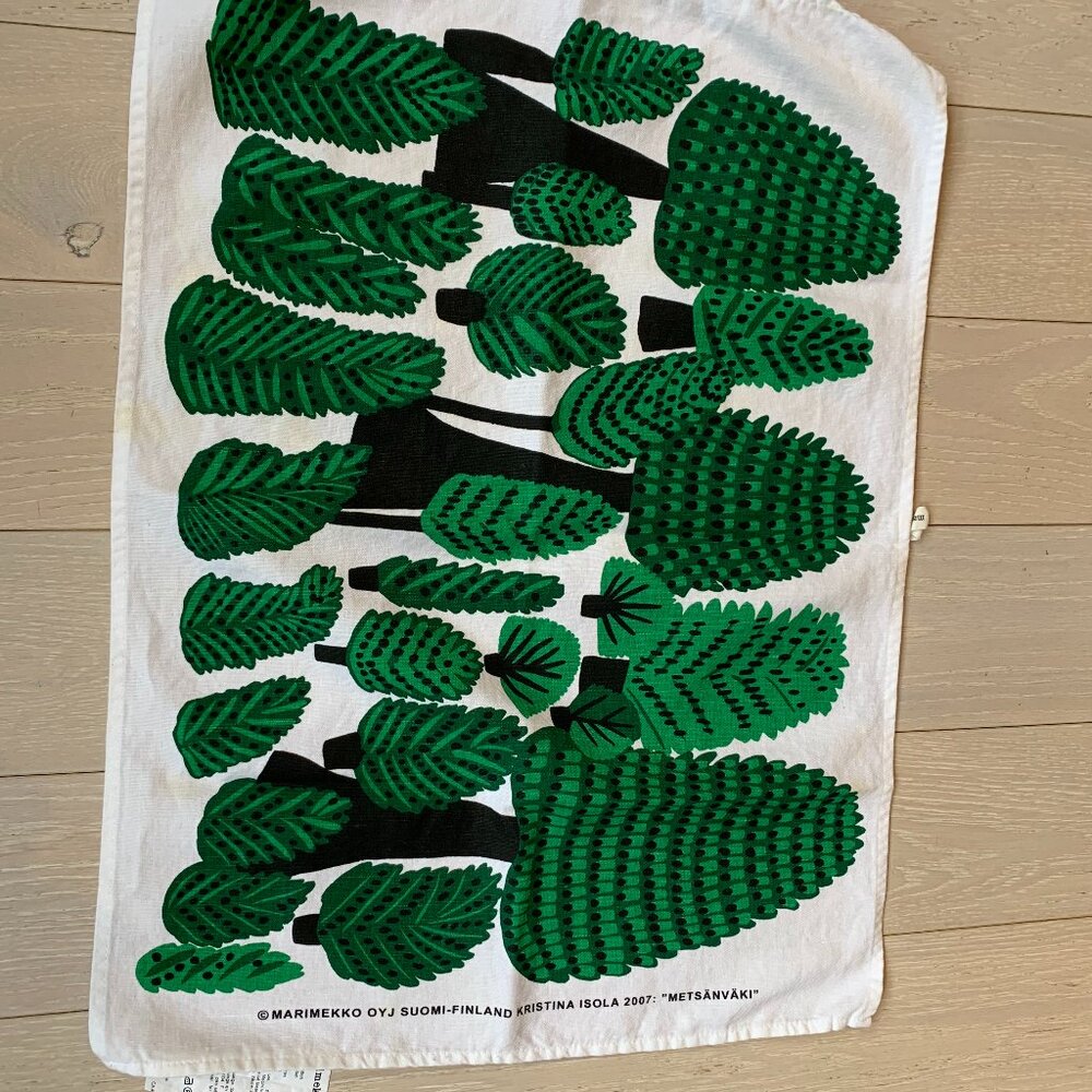 Marimekko green tea towels